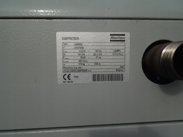 ATLAS COPCO GA50VSDFF - Zračni kompresor: slika 3 ATLAS COPCO GA50VSDFF - Zračni kompresor: slika 3