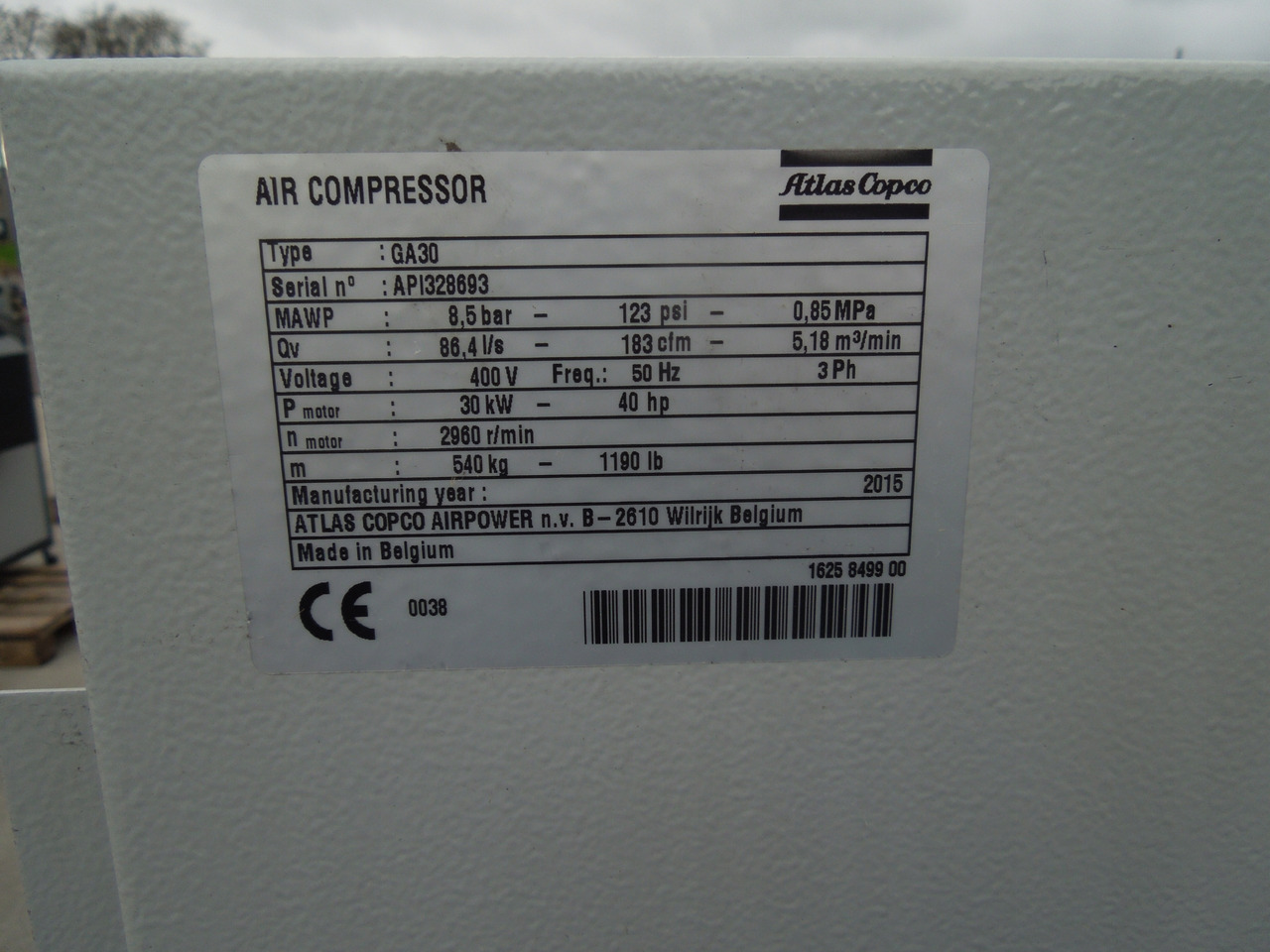 Atlas Copco GA30 - Zračni kompresor: slika 3 Atlas Copco GA30 - Zračni kompresor: slika 3
