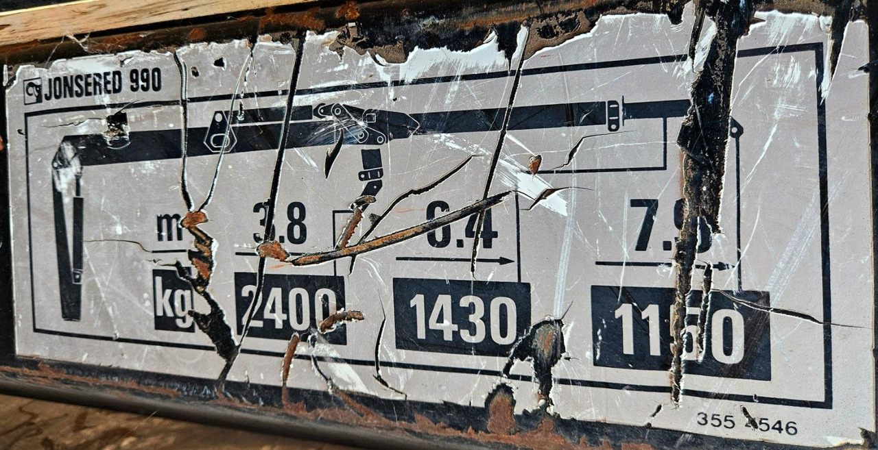 Kotalni prekucni tovornjak, Tovornjak z dvigalom Kranmulde Jonsered 990 Kran Container: slika 11