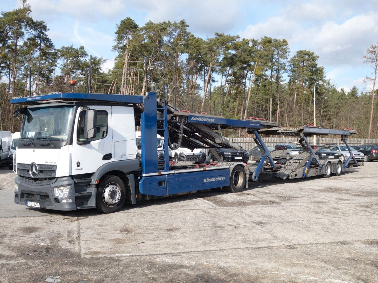 Mercedes-Benz Actros 1843 mit Kässbohrer Supertrans/Supertrans - Tovornjak avtotransporter: slika 1 Mercedes-Benz Actros 1843 mit Kässbohrer Supertrans/Supertrans - Tovornjak avtotransporter: slika 1