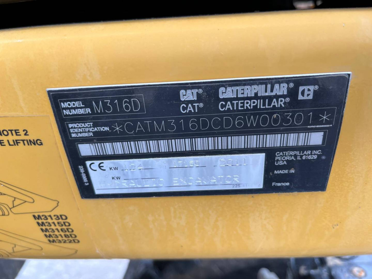 Bager na kolesih CAT M316D: slika 6