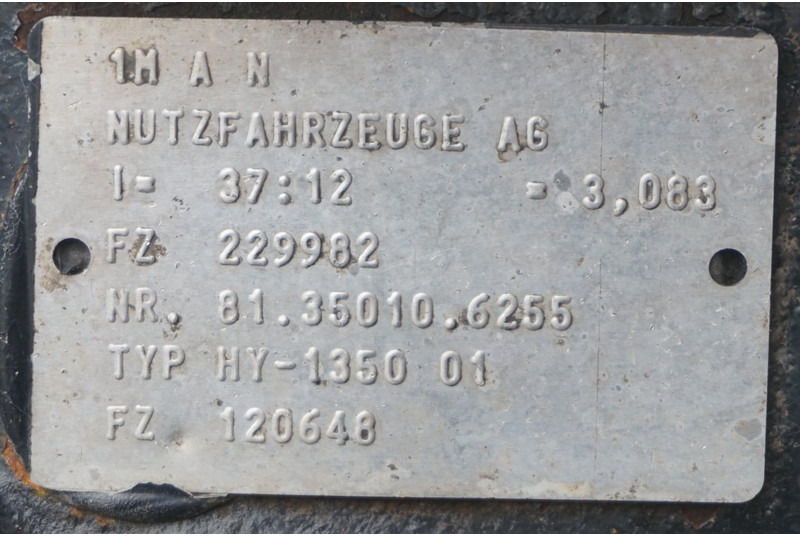 MAN HY-1350-01 37/12 - Zadnja os za Tovornjak: slika 4 MAN HY-1350-01 37/12 - Zadnja os za Tovornjak: slika 4