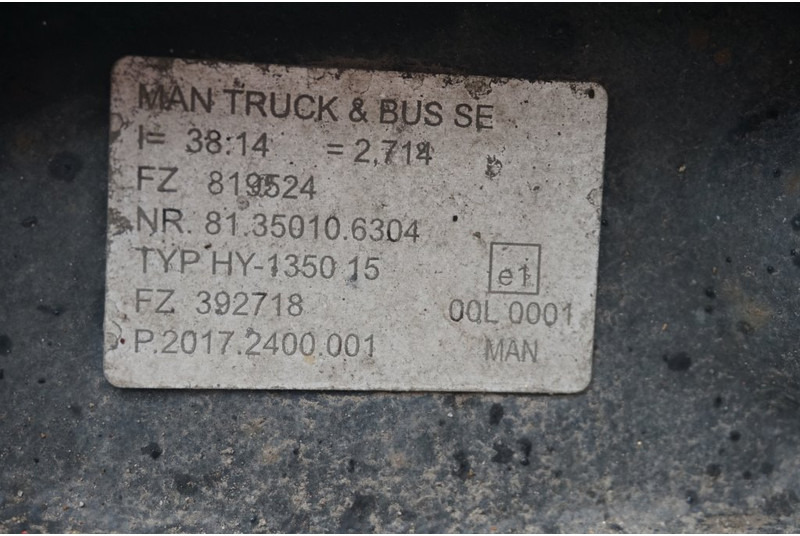 MAN HY-1350-15 38/14 - Zadnja os za Tovornjak: slika 5 MAN HY-1350-15 38/14 - Zadnja os za Tovornjak: slika 5