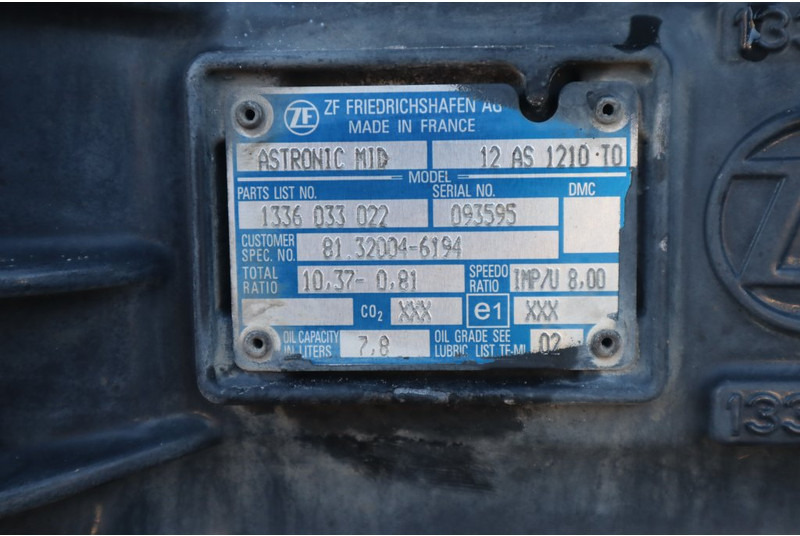 ZF 12AS1210OD TGM - Menjalnik za Tovornjak: slika 5 ZF 12AS1210OD TGM - Menjalnik za Tovornjak: slika 5