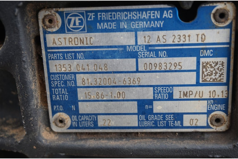 ZF 12AS2131DD+INT3 81.32004-6369 - Menjalnik za Tovornjak: slika 5 ZF 12AS2131DD+INT3 81.32004-6369 - Menjalnik za Tovornjak: slika 5
