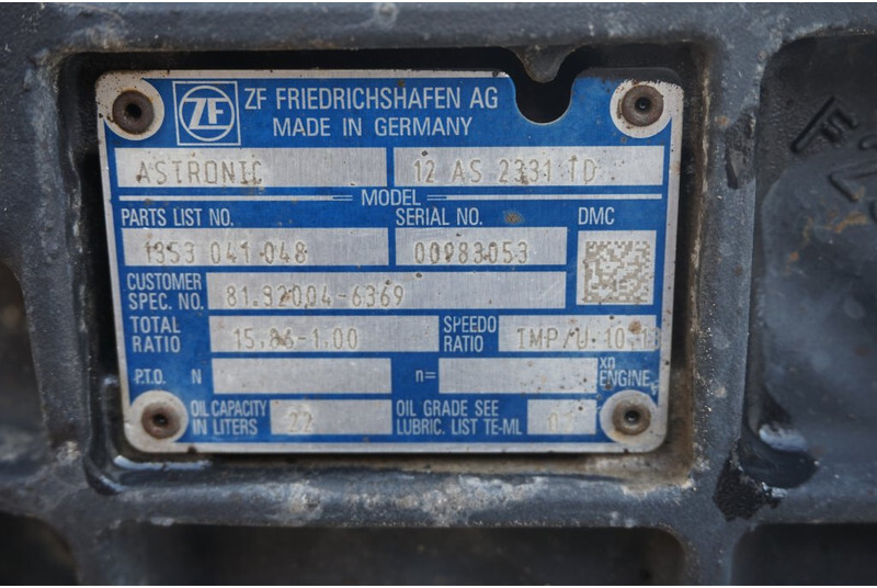 ZF 12AS2131TD+INT3 - Menjalnik za Tovornjak: slika 5 ZF 12AS2131TD+INT3 - Menjalnik za Tovornjak: slika 5