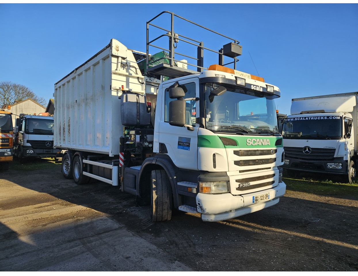 Tovornjak prekucnik, Tovornjak z dvigalom Scania P360 6x2 steering axle lenk Tipper Crane Fassi F175A: slika 6