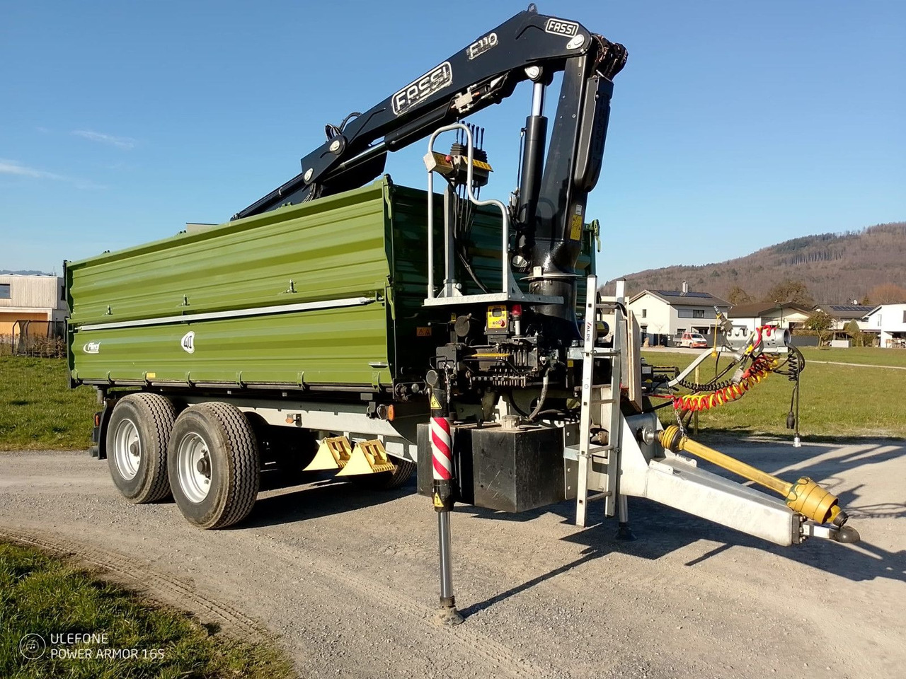 Fliegl TDK160, Agraranhänger, Fassi F110, EU Papiere - Kiper prikolica: slika 1 Fliegl TDK160, Agraranhänger, Fassi F110, EU Papiere - Kiper prikolica: slika 1