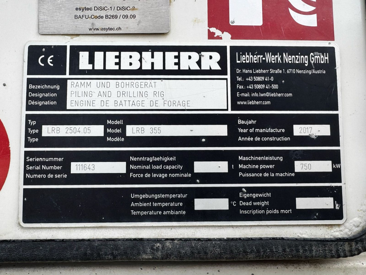 Vrtalna naprava Liebherr LRB 355, RAMM/BOHRGERÄT, PILLING/DRILLING RIG: slika 9