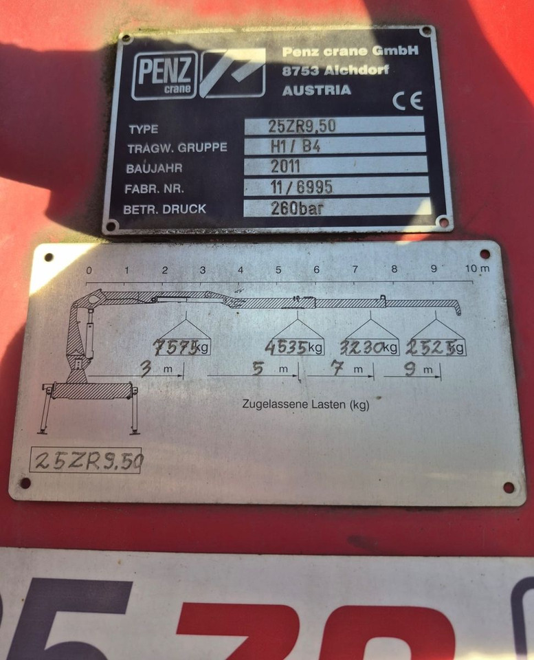 Tovornjak z dvigalom Mercedes-Benz Actros 2548 6x2,E5,MP3,EPS, Penz 25R9,50 Greifer: slika 10