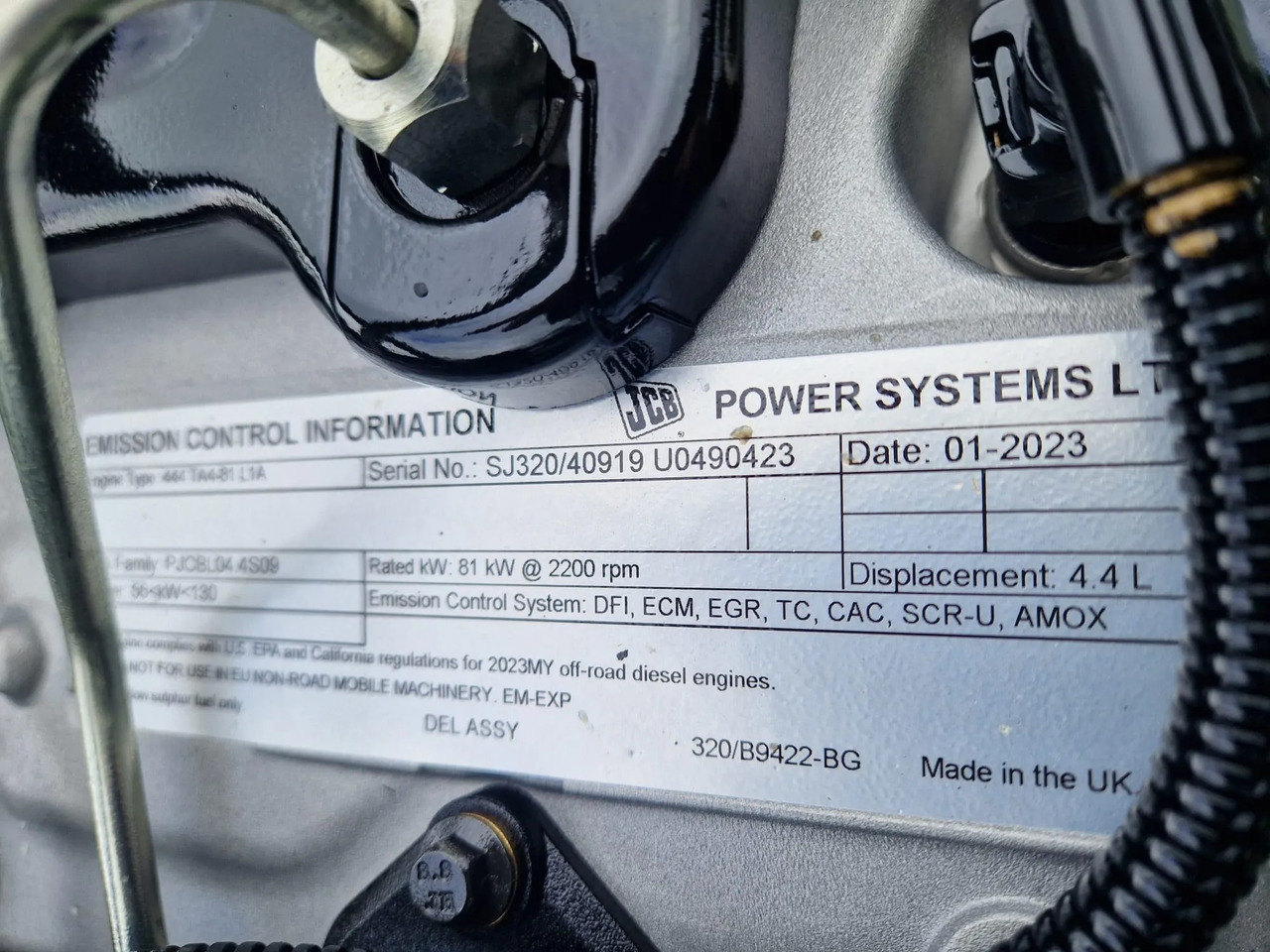 JCB Loadall engine 320/40919 81kw Tier 4 Final - Motor za Gradbeni stroj: slika 2 JCB Loadall engine 320/40919 81kw Tier 4 Final - Motor za Gradbeni stroj: slika 2