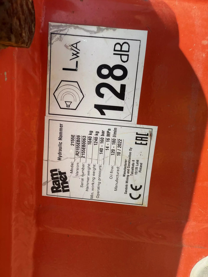 2022 Rammer 2155E - Hidravlično kladivo: slika 1 2022 Rammer 2155E - Hidravlično kladivo: slika 1