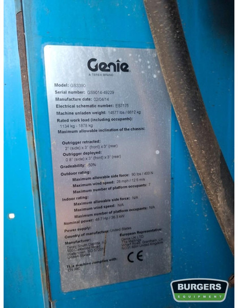 Škarjasta dvižna ploščad Genie GS3390: slika 8