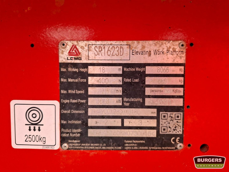 LGMG SR1623D (SR5390D) - Škarjasta dvižna ploščad: slika 5 LGMG SR1623D (SR5390D) - Škarjasta dvižna ploščad: slika 5