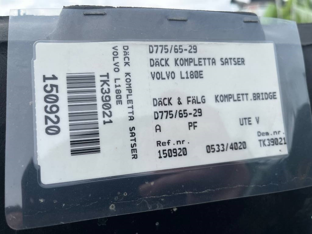 Bridgestone 775 /65 R29 Volvo L180 Wheels  - Kompletno kolo: slika 5 Bridgestone 775 /65 R29 Volvo L180 Wheels  - Kompletno kolo: slika 5