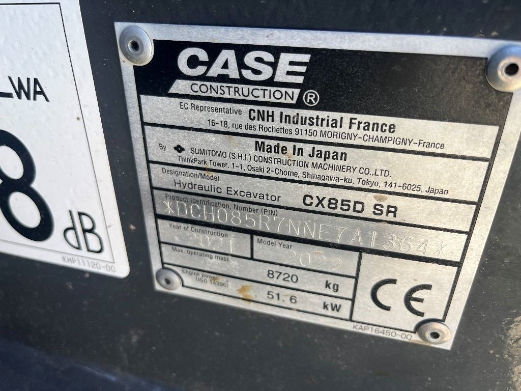 Case CX 85 D SR Dismantled. Only spare parts - Mini bager: slika 3 Case CX 85 D SR Dismantled. Only spare parts - Mini bager: slika 3