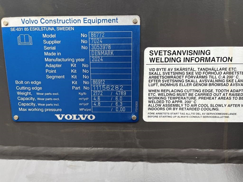 Volvo Skopa L150H L180H - Žlica za Gradbeni stroj: slika 2 Volvo Skopa L150H L180H - Žlica za Gradbeni stroj: slika 2