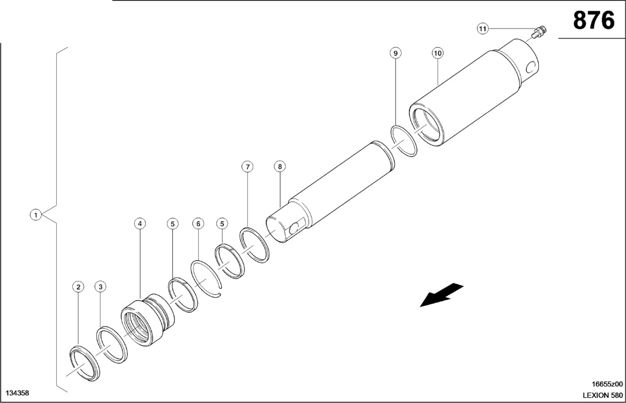 Claas Lexion 580 GŁOWICA CYLINDRA 0000853020 (Siłownik hydr. napinanie gumowych gąsienic) - Hidravlični cilinder za Kmetijski stroj: slika 1 Claas Lexion 580 GŁOWICA CYLINDRA 0000853020 (Siłownik hydr. napinanie gumowych gąsienic) - Hidravlični cilinder za Kmetijski stroj: slika 1