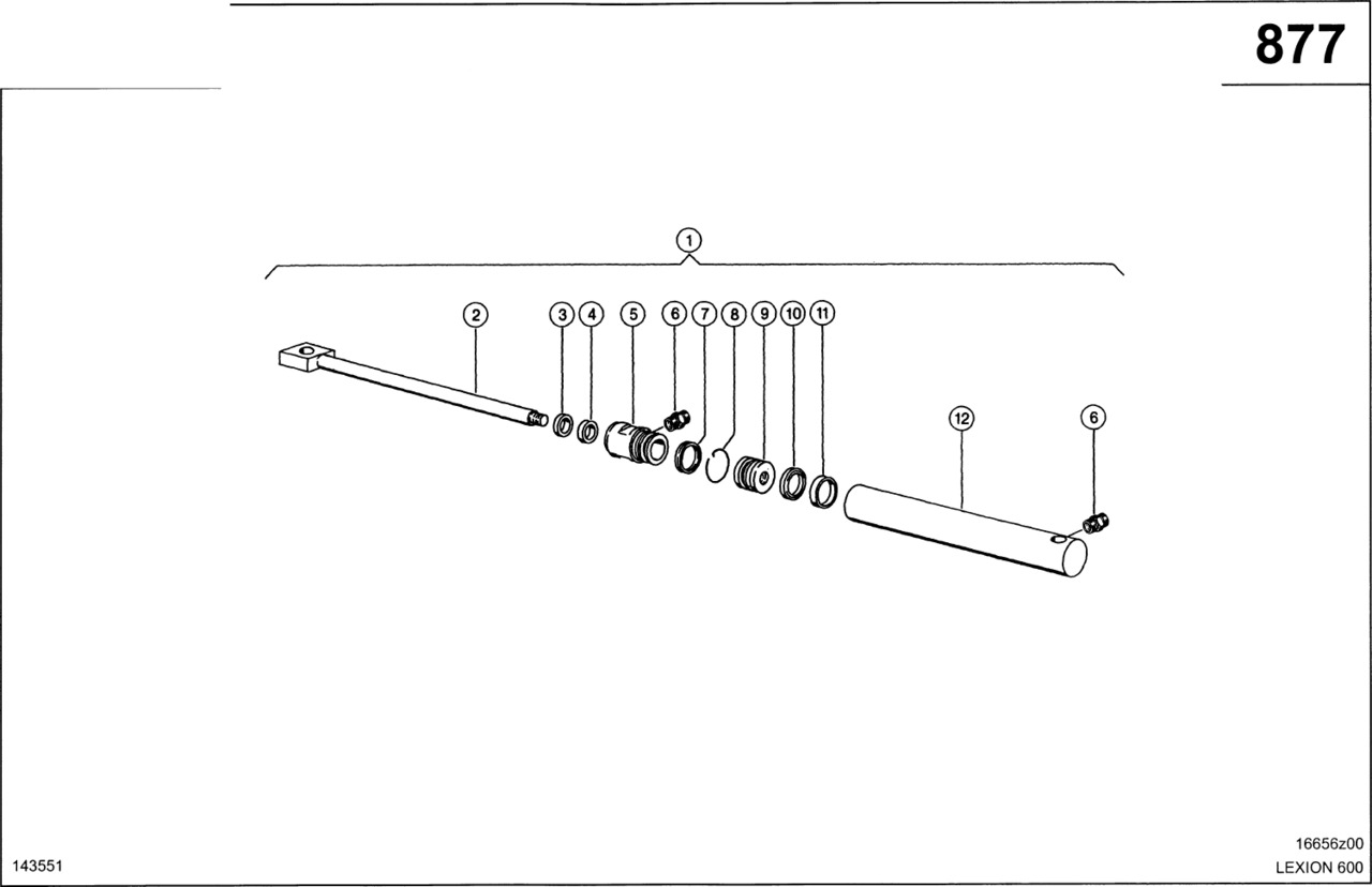 Claas Lexion 600 RURA CYLINDRA 0000868500 (Zbiornik ziarna-wspomaganie rozładunku;siłown. hydr.) - Hidravlični cilinder za Kombajn harvester: slika 1 Claas Lexion 600 RURA CYLINDRA 0000868500 (Zbiornik ziarna-wspomaganie rozładunku;siłown. hydr.) - Hidravlični cilinder za Kombajn harvester: slika 1