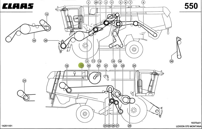 Claas Lexion - pas klinowy napędu głównego 0006449610 644961.0 NOWY - Jermen za Kombajn harvester: slika 2 Claas Lexion - pas klinowy napędu głównego 0006449610 644961.0 NOWY - Jermen za Kombajn harvester: slika 2