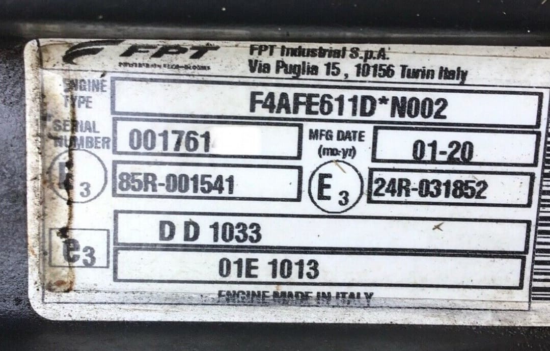 Iveco FPT F4AFE611D Euro 6 - Motor za Kmetijski stroj: slika 1 Iveco FPT F4AFE611D Euro 6 - Motor za Kmetijski stroj: slika 1