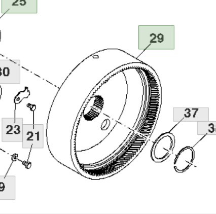 John Deere 7830 Koło Koronkowe Skrzyni Biegów R159989 - Transmission za Kmetijski stroj: slika 1 John Deere 7830 Koło Koronkowe Skrzyni Biegów R159989 - Transmission za Kmetijski stroj: slika 1