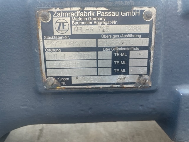 Most napędowy ZF APL-R 725 zwolnica zwrotnica Półoś obudowa mostu - Os in deli za Kmetijski stroj: slika 2 Most napędowy ZF APL-R 725 zwolnica zwrotnica Półoś obudowa mostu - Os in deli za Kmetijski stroj: slika 2