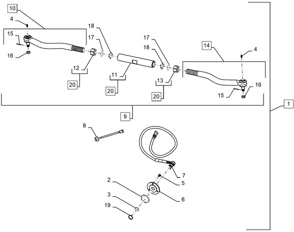 New Holland T6090 T6070 Cięgno 87674615 - Krmarjenje za Traktor: slika 1 New Holland T6090 T6070 Cięgno 87674615 - Krmarjenje za Traktor: slika 1