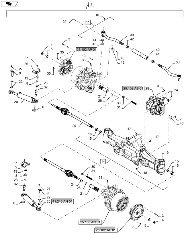 New Holland T6090 T6070 Cięgno m42 x 1.5, lh, cl 4.75 47461986 - Krmarjenje za Traktor: slika 1 New Holland T6090 T6070 Cięgno m42 x 1.5, lh, cl 4.75 47461986 - Krmarjenje za Traktor: slika 1