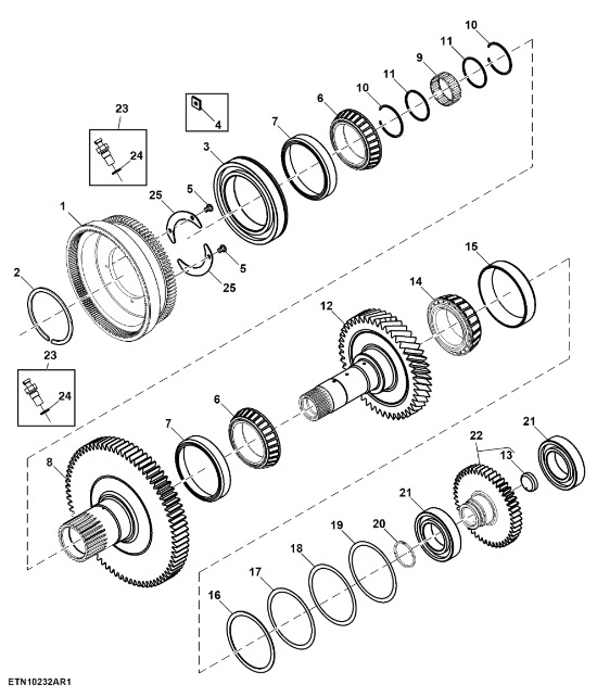 R192615 John Deere 8345R - Bieg - Menjalnik in deli za Kmetijski stroj: slika 1 R192615 John Deere 8345R - Bieg - Menjalnik in deli za Kmetijski stroj: slika 1