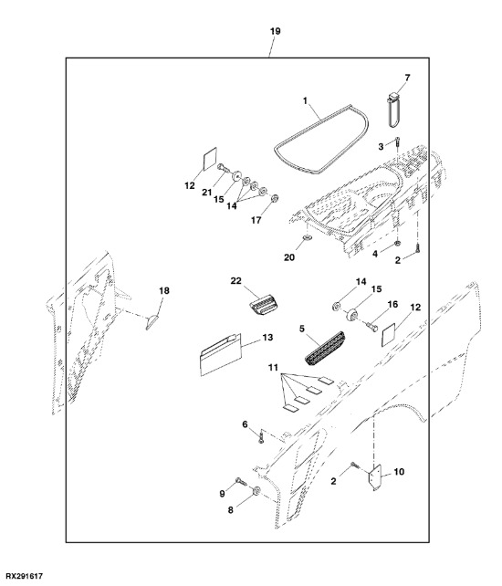 RE327894 John Deere 8345R - Zestaw maski - Pokrov motorja za Traktor: slika 1 RE327894 John Deere 8345R - Zestaw maski - Pokrov motorja za Traktor: slika 1