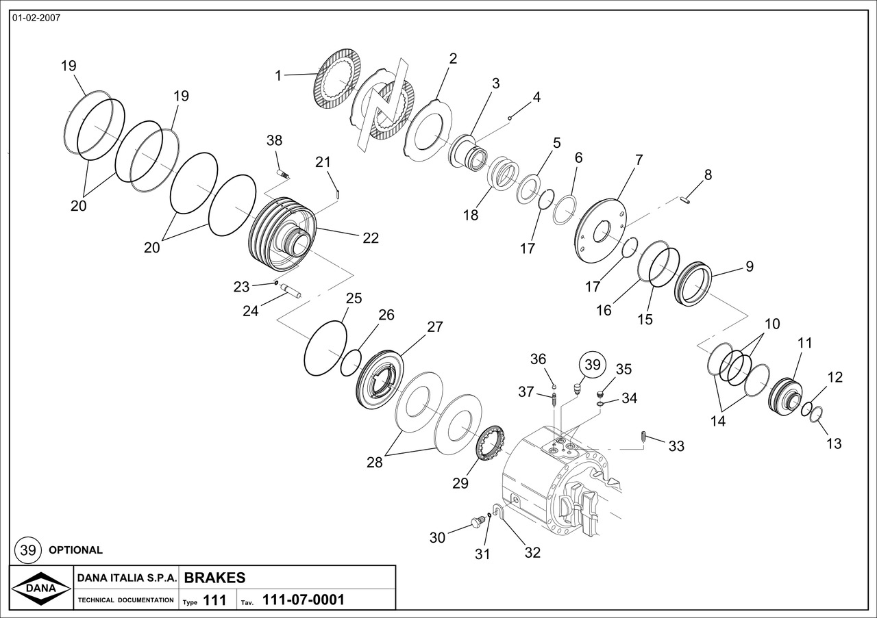 SPICER 311/211/174 Hamulec Kompletny CZĘŚCI - Zavorni deli za Kmetijski stroj: slika 1 SPICER 311/211/174 Hamulec Kompletny CZĘŚCI - Zavorni deli za Kmetijski stroj: slika 1