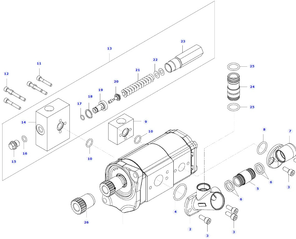 Valtra N141 - pompa hydrauliczna V63357500 - Hidravlična črpalka za Kmetijski stroj: slika 1 Valtra N141 - pompa hydrauliczna V63357500 - Hidravlična črpalka za Kmetijski stroj: slika 1