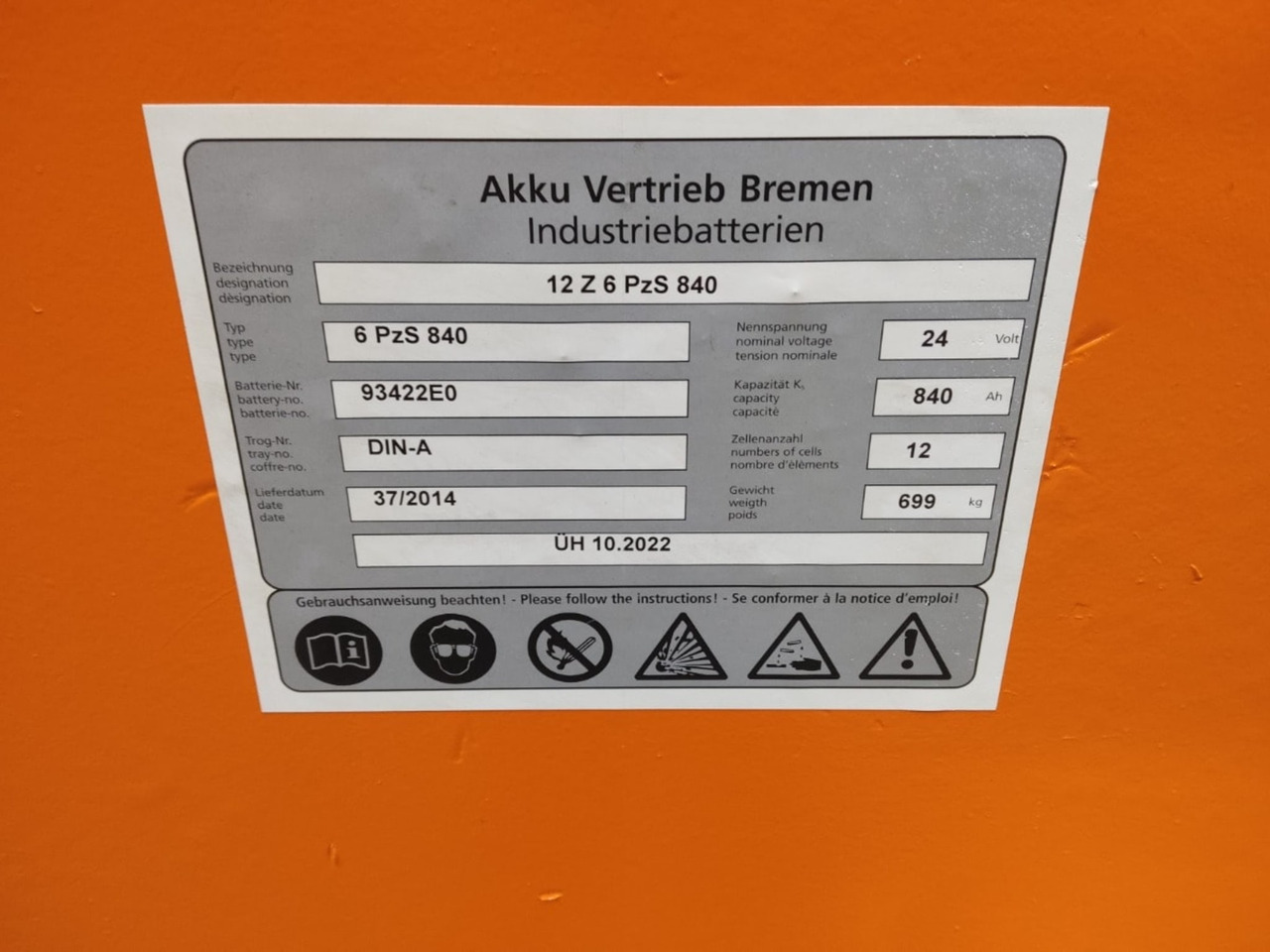 AVB 24V 840Ah - Akumulator za Oprema za rokovanje z materiali: slika 2 AVB 24V 840Ah - Akumulator za Oprema za rokovanje z materiali: slika 2