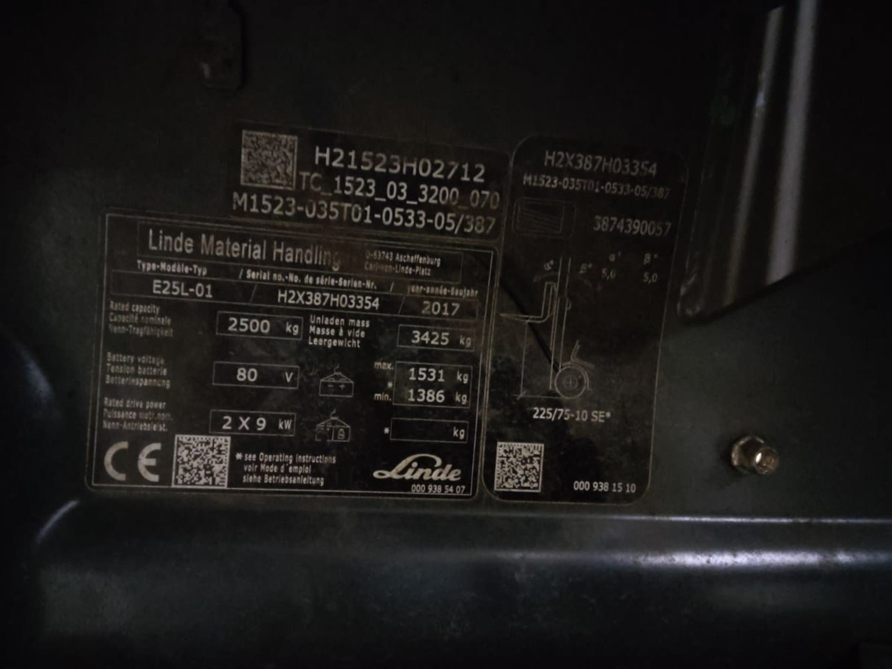 Linde E25 - Električni viličar: slika 2 Linde E25 - Električni viličar: slika 2