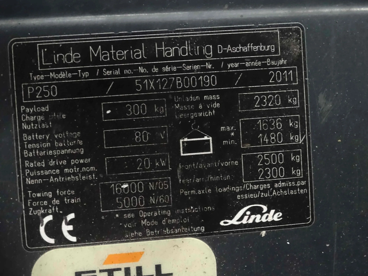 Linde P250 - Vlečni traktor: slika 5 Linde P250 - Vlečni traktor: slika 5