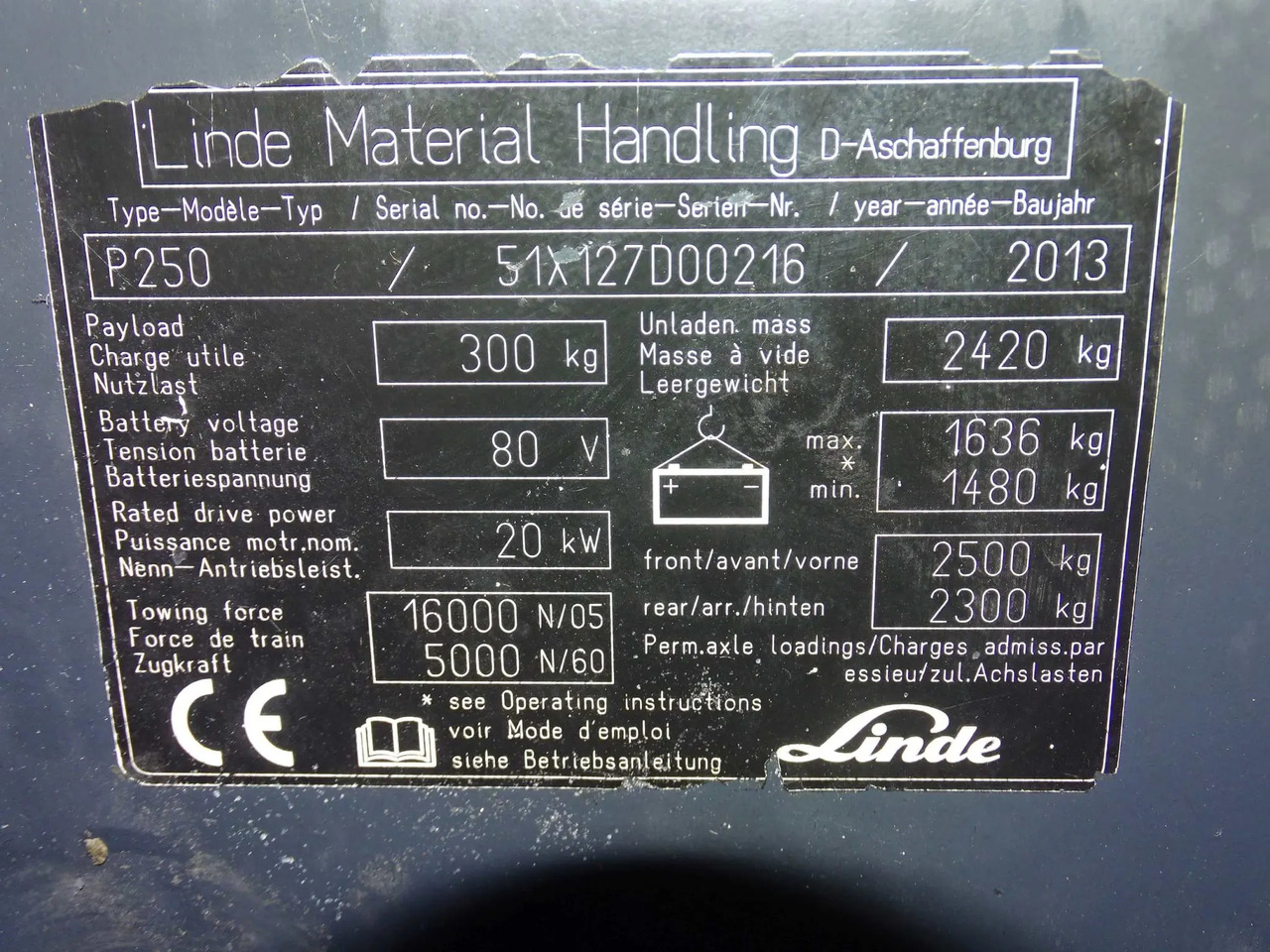 Linde P250 - Vlečni traktor: slika 5 Linde P250 - Vlečni traktor: slika 5