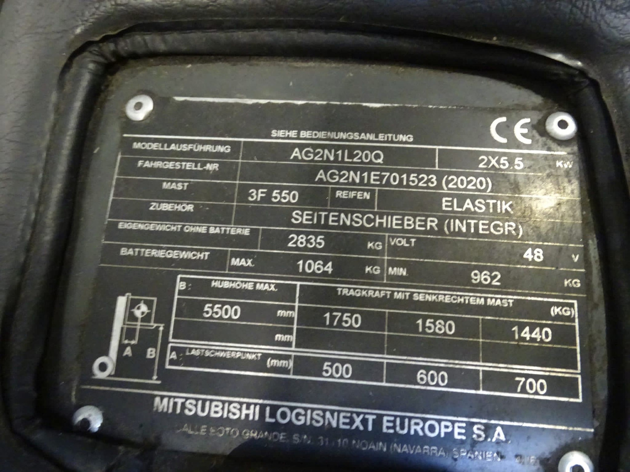 Mitsubishi AG2N1L20Q - Električni viličar: slika 2 Mitsubishi AG2N1L20Q - Električni viličar: slika 2