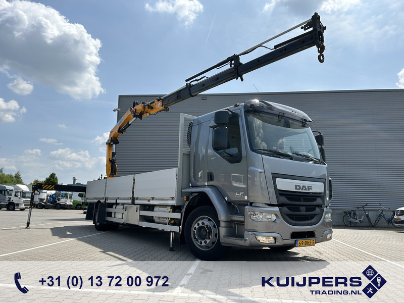 DAF LF 310 FA / Effer 175.2/3s Crane / 728 dkm / Flat Bed / APK TUV 10-25 - Tovornjak z dvigalom: slika 1 DAF LF 310 FA / Effer 175.2/3s Crane / 728 dkm / Flat Bed / APK TUV 10-25 - Tovornjak z dvigalom: slika 1