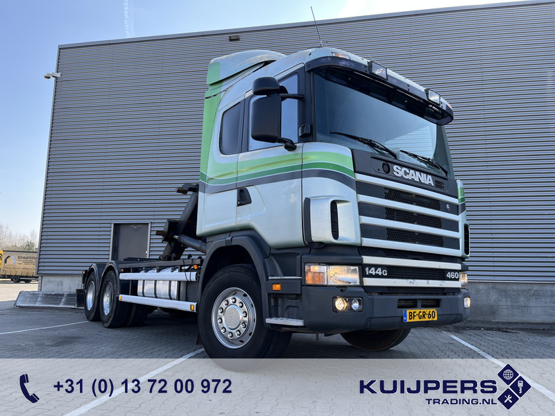 Scania R 144G V8 460 6x2 Boogie / 874 dkm / Blad - Blad / Hook Lift / NL Truck - Kotalni prekucni tovornjak: slika 1 Scania R 144G V8 460 6x2 Boogie / 874 dkm / Blad - Blad / Hook Lift / NL Truck - Kotalni prekucni tovornjak: slika 1
