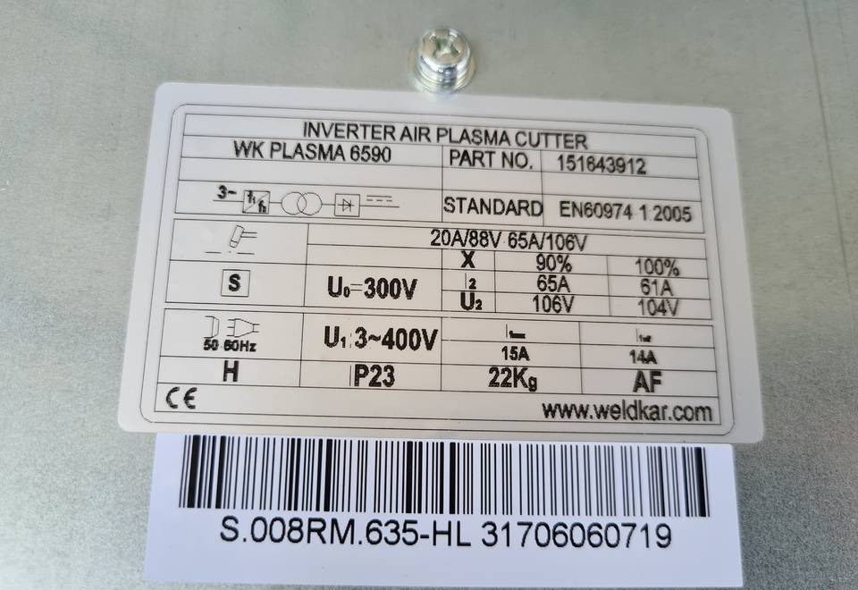 Plazma Przecinarka plazmowa WELDKAR WK Plasma 6590 - Varilna oprema: slika 4 Plazma Przecinarka plazmowa WELDKAR WK Plasma 6590 - Varilna oprema: slika 4