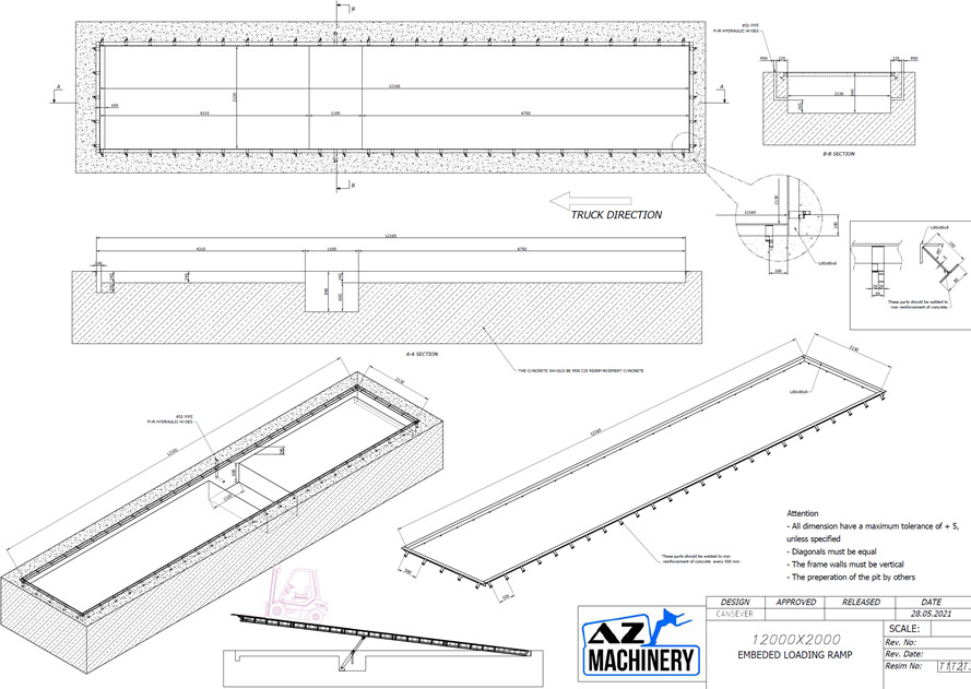 Nov Nakladalna rampa Embeded loading ramp-Buried loading ramp with tilting lip.AZ RAMP-EASY ST-10T: slika 8