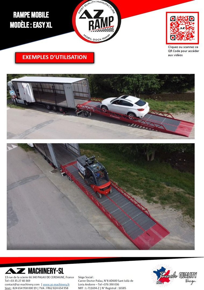 Nakladalna rampa **RENTAL 12-24-36 Month** AZ RAMP-EASY XL-8 . Mobil Loading Ramp: slika 7