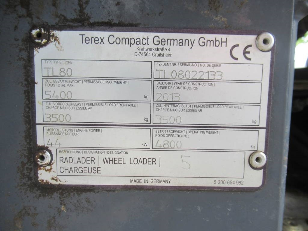 Terex TL 80 AS - Kolesni nakladalec: slika 5 Terex TL 80 AS - Kolesni nakladalec: slika 5