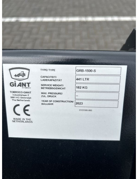 Tobroco Grondbak 150 cm Giant aanspan - Žlica za Gradbeni stroj: slika 5 Tobroco Grondbak 150 cm Giant aanspan - Žlica za Gradbeni stroj: slika 5