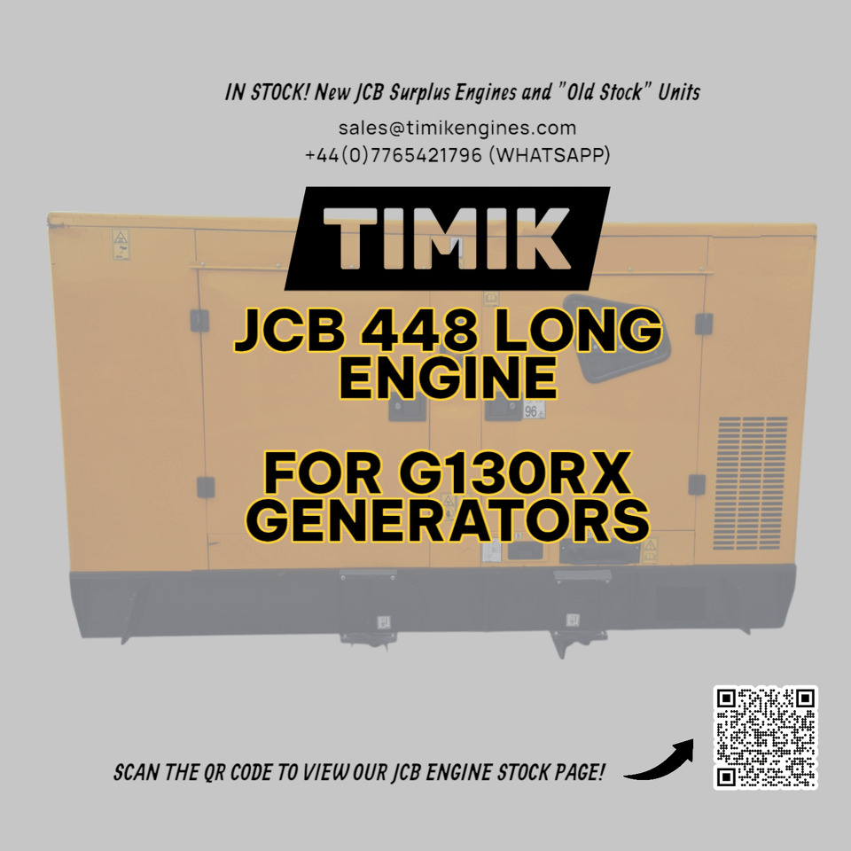 JCB 448 LONG ENGINE (FOR 320/40259) FITTED TO JCB G130RX GENERATORS - Motor: slika 1 JCB 448 LONG ENGINE (FOR 320/40259) FITTED TO JCB G130RX GENERATORS - Motor: slika 1
