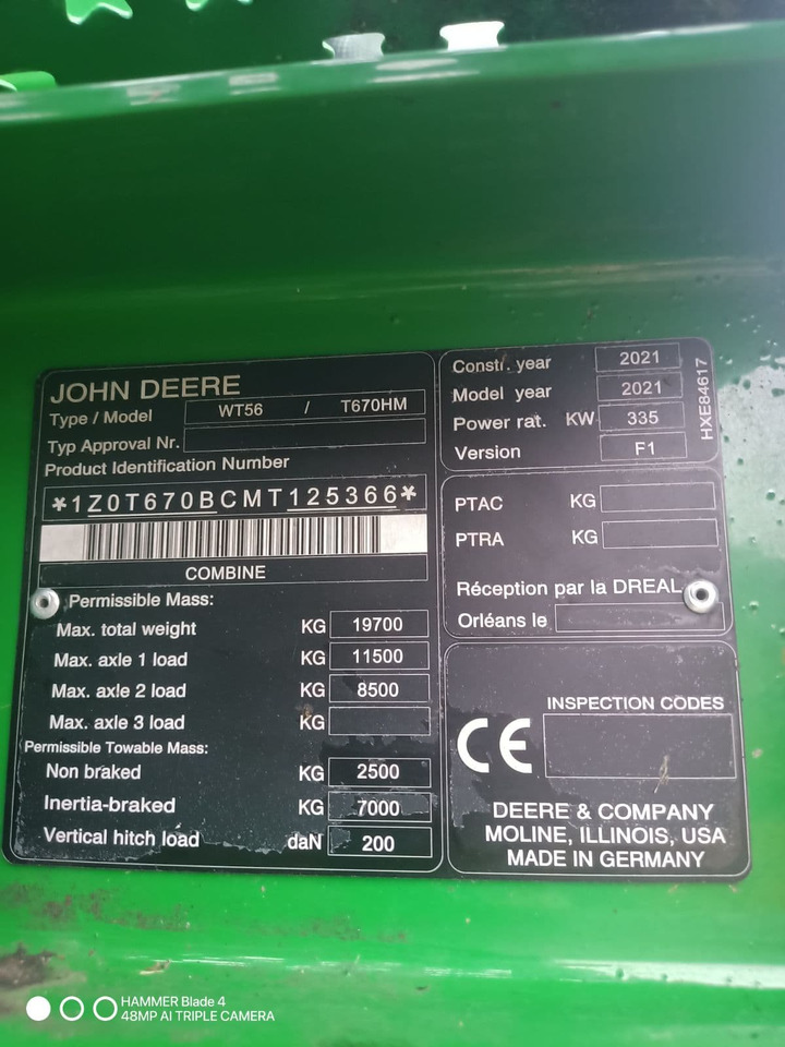 JOHN DEERE - Kombajn harvester: slika 1 JOHN DEERE - Kombajn harvester: slika 1