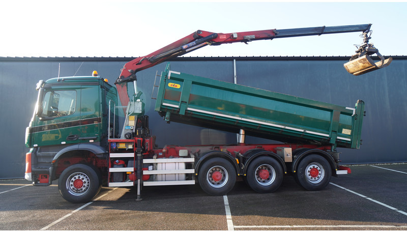 Mercedes-Benz AROCS 3542 8X4 2 SIDE TIPPER WITH HMF Z 1943 CRANE 407.000KM - Tovornjak z dvigalom: slika 1 Mercedes-Benz AROCS 3542 8X4 2 SIDE TIPPER WITH HMF Z 1943 CRANE 407.000KM - Tovornjak z dvigalom: slika 1