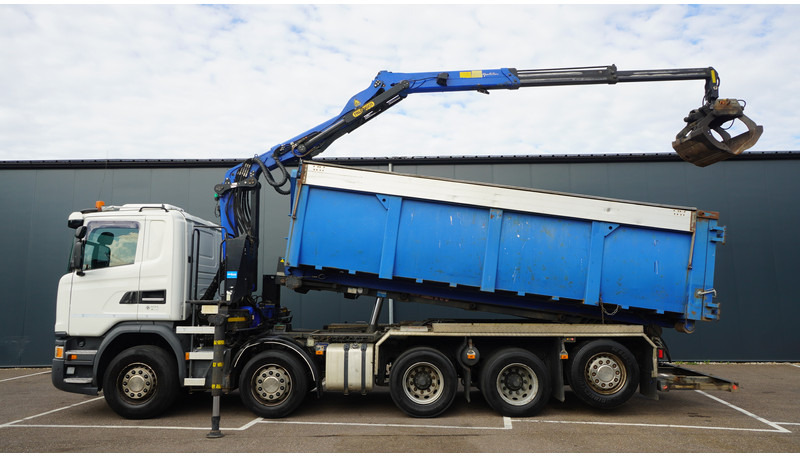 Scania G 490 10X4 CABLE SYSTEM TRUCK WITH PALFINGER Q180Z95TR CRANE - Tovornjak z dvigalom: slika 1 Scania G 490 10X4 CABLE SYSTEM TRUCK WITH PALFINGER Q180Z95TR CRANE - Tovornjak z dvigalom: slika 1