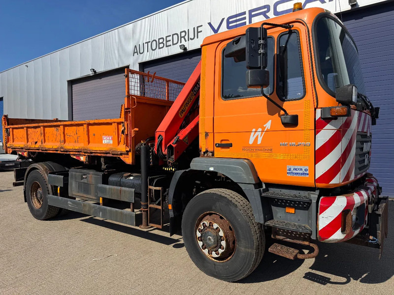 MAN ME18.250 **4x4-TIPPER+PALFINGER PK8500-BELGIAN TRUCK** - Tovornjak prekucnik, Tovornjak z dvigalom: slika 1 MAN ME18.250 **4x4-TIPPER+PALFINGER PK8500-BELGIAN TRUCK** - Tovornjak prekucnik, Tovornjak z dvigalom: slika 1